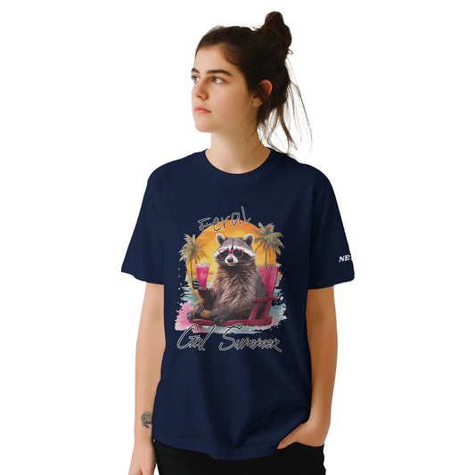 Feral Girl Summer Raccoon Shirt Funny Meme T Shirt - Neofita Designs