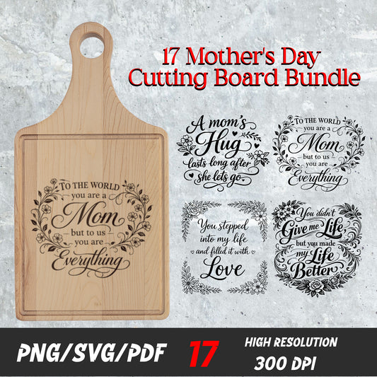 Mom & Stepmom Cutting Board SVG Bundle
