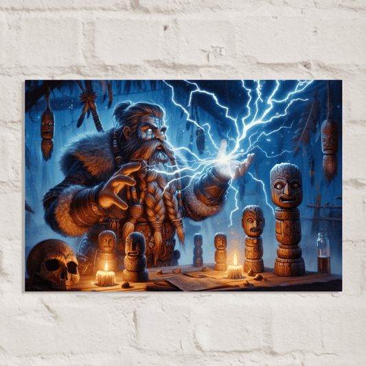 Shaman / Lightning / World of Warcraft / Aluminum Print