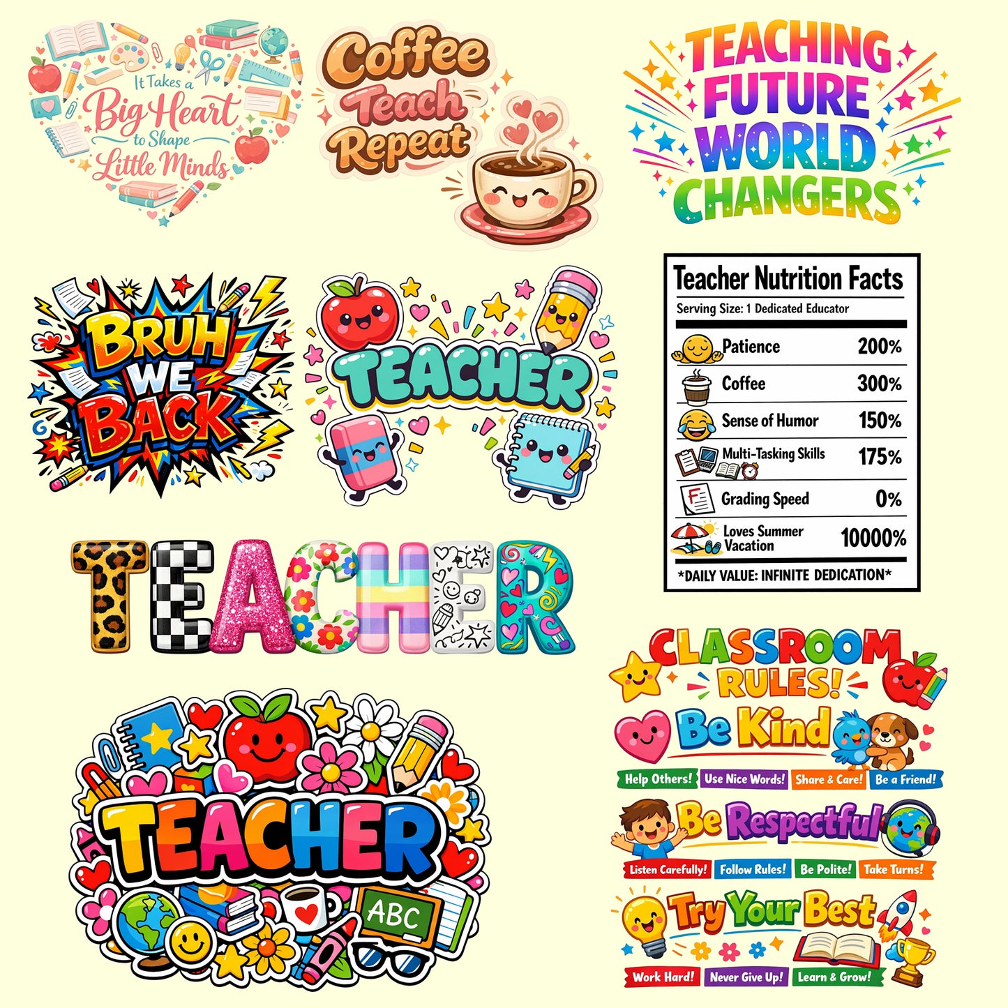Teacher Quotes Sublimation SVG Bundle