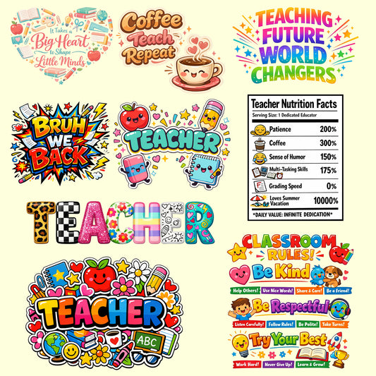Teacher Quotes Sublimation SVG Bundle