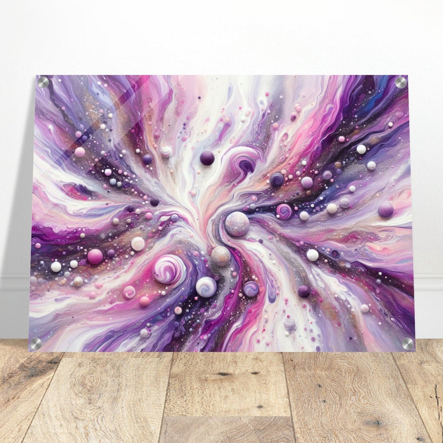 Blow paint abstract wall art decor