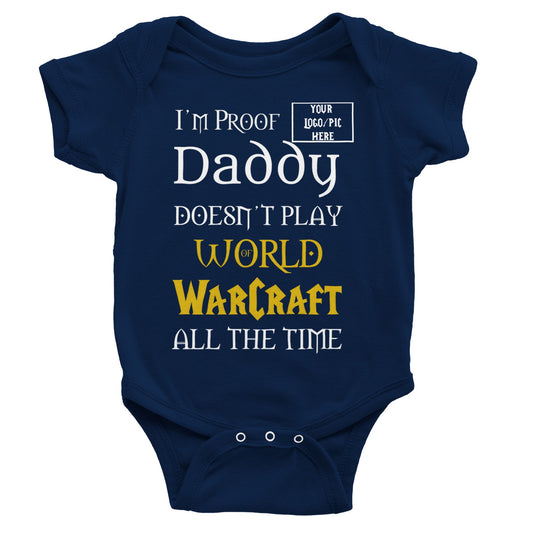 Personalised Daddy's Baby Bodysuit Alliance World of Warcraft - Neofita Designs