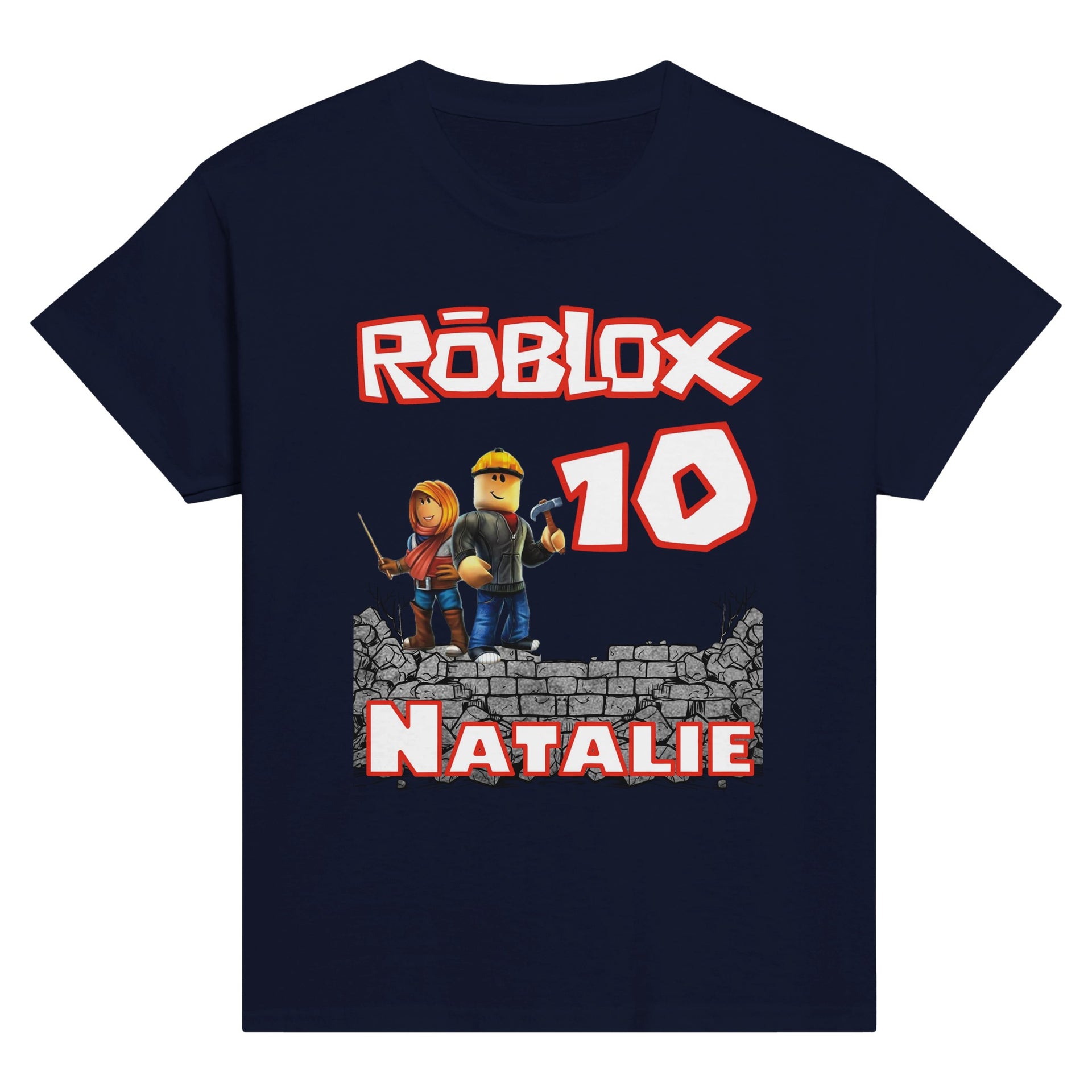 Custom Roblox Birthday T-shirt Personalized Kids Tee for Young