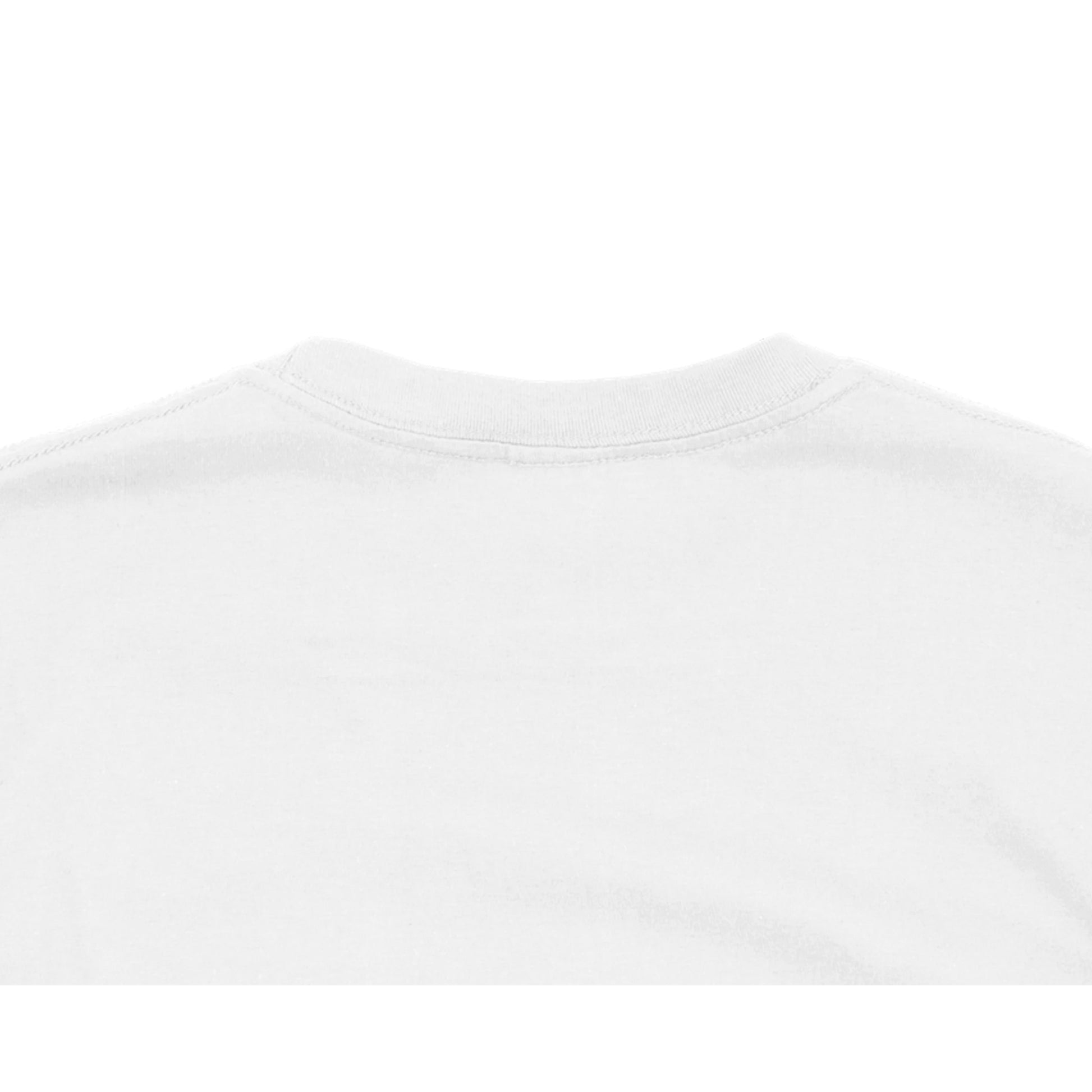 Close-up of a white shirt with a collar on a white background