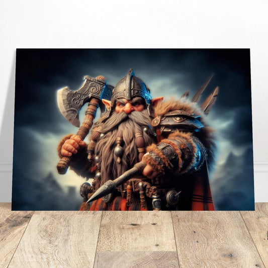 Bearded Dwarf Warrior / World of Warcraft / Aluminum Print