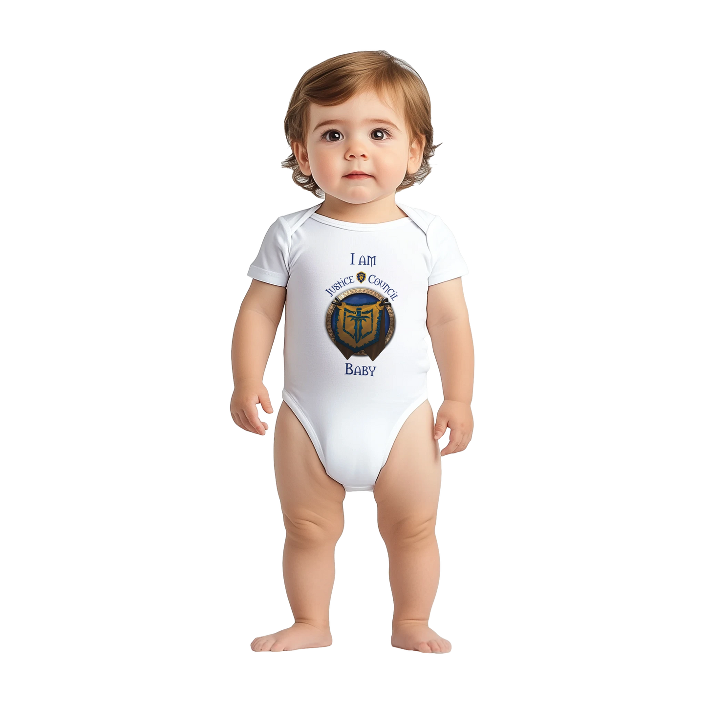 Personalised Guild Baby Short Sleeve Bodysuit for MMO Gamers - Neofita Designs