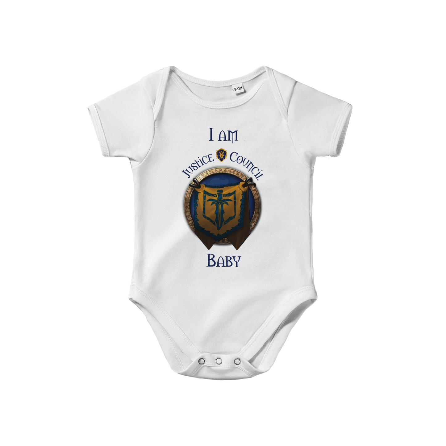 Personalised Guild Baby Short Sleeve Bodysuit for MMO Gamers - Neofita Designs