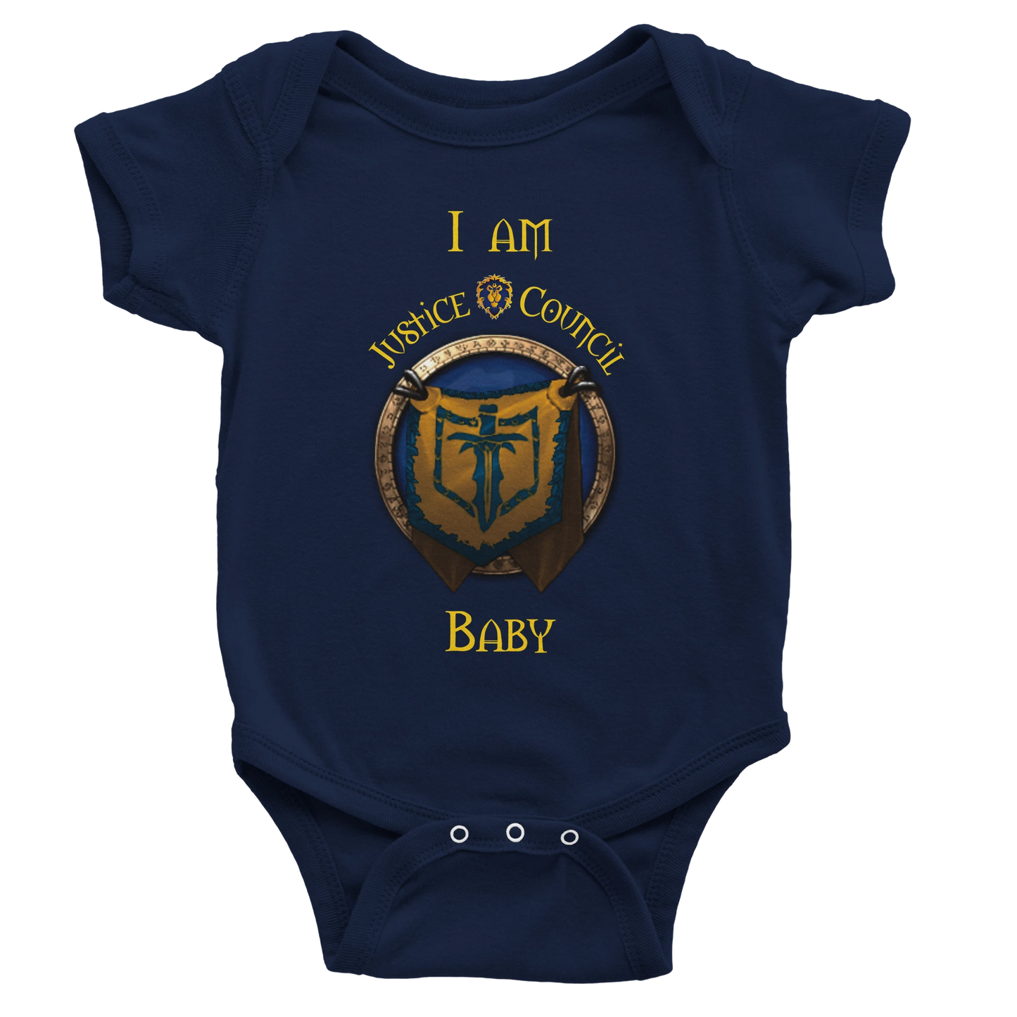 Personalised Guild Baby Short Sleeve Bodysuit for MMO Gamers - Neofita Designs