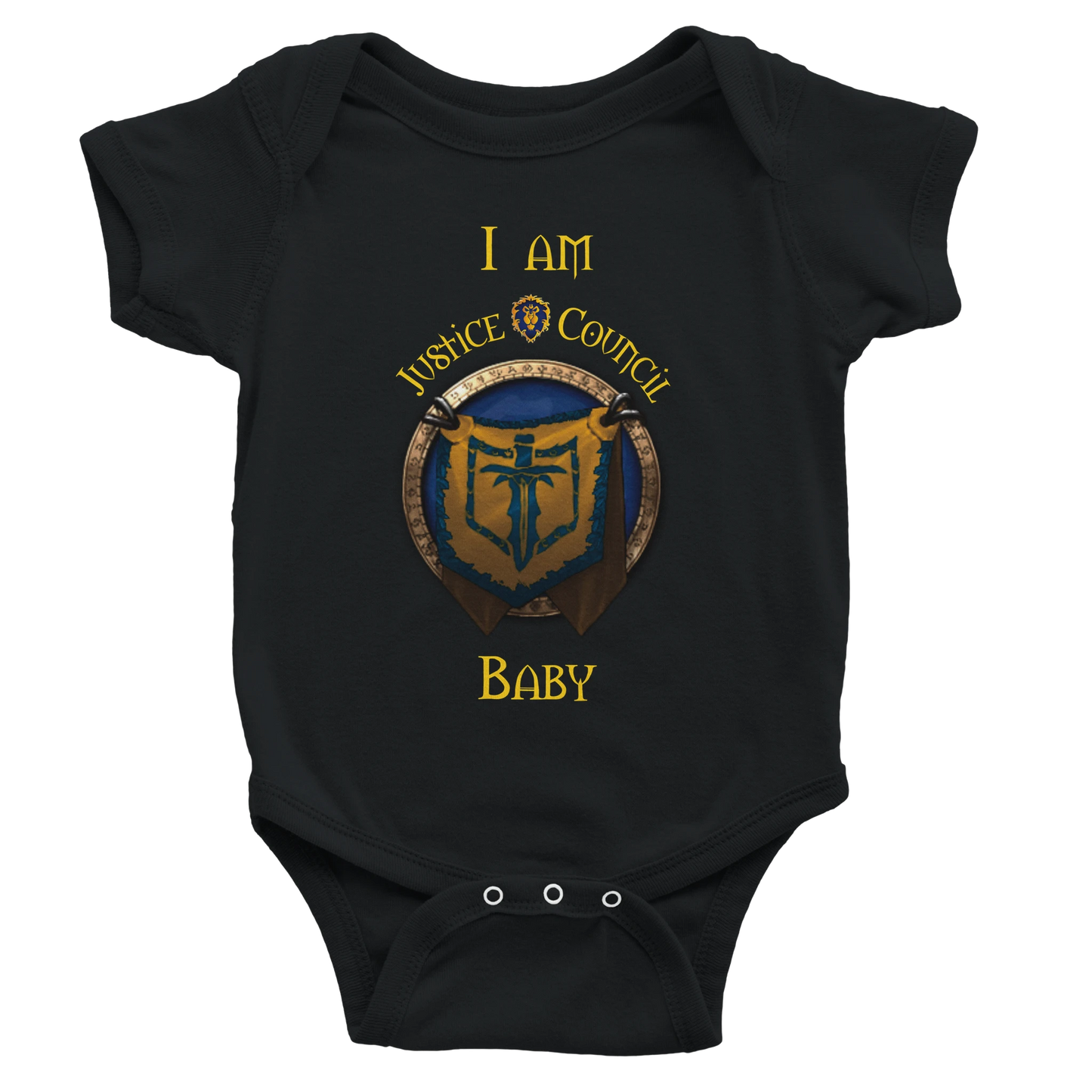 Personalised Guild Baby Short Sleeve Bodysuit for MMO Gamers - Neofita Designs