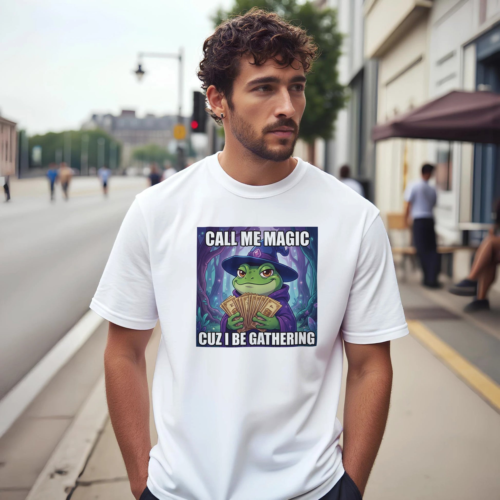 Call Me Magic Cuz I Be Gathering Classic Cotton T-shirt - Neofita Designs