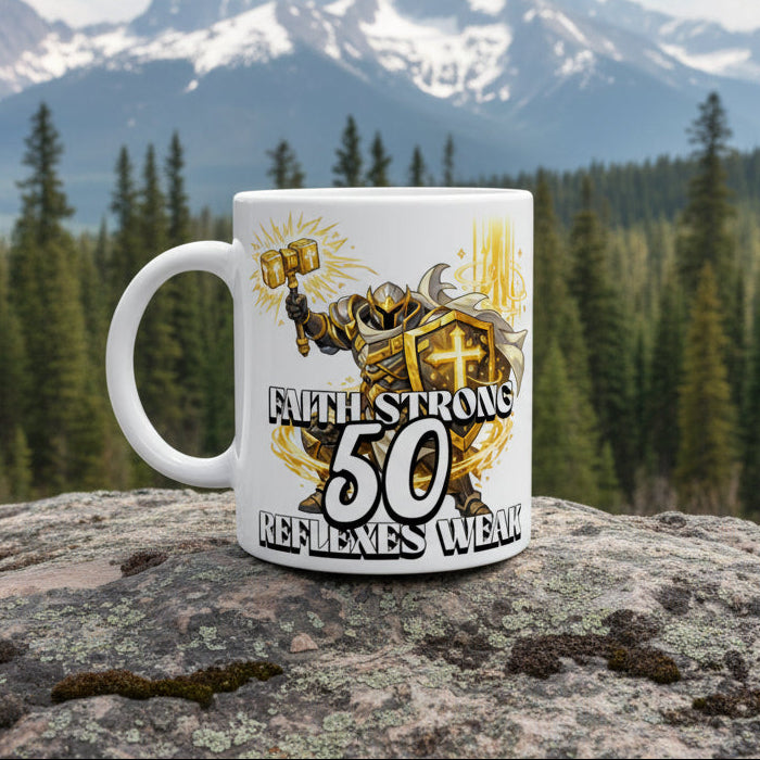 Personalised Funny 50th Birthday Paladin Gamer Mug - Neofita Designs