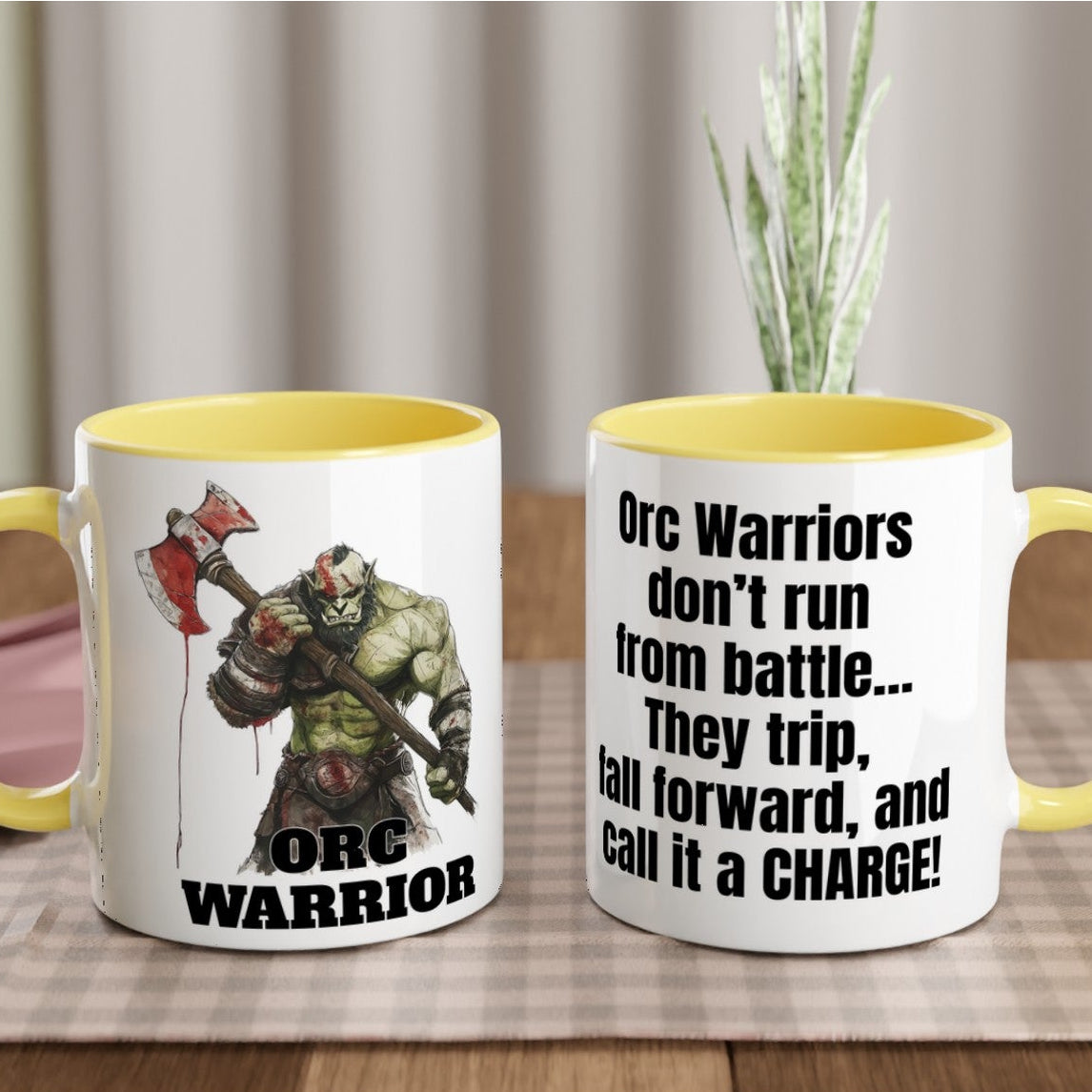 Orc Warrior Coffee Mug Funny Gamer Gift for World of Warcraft Fans