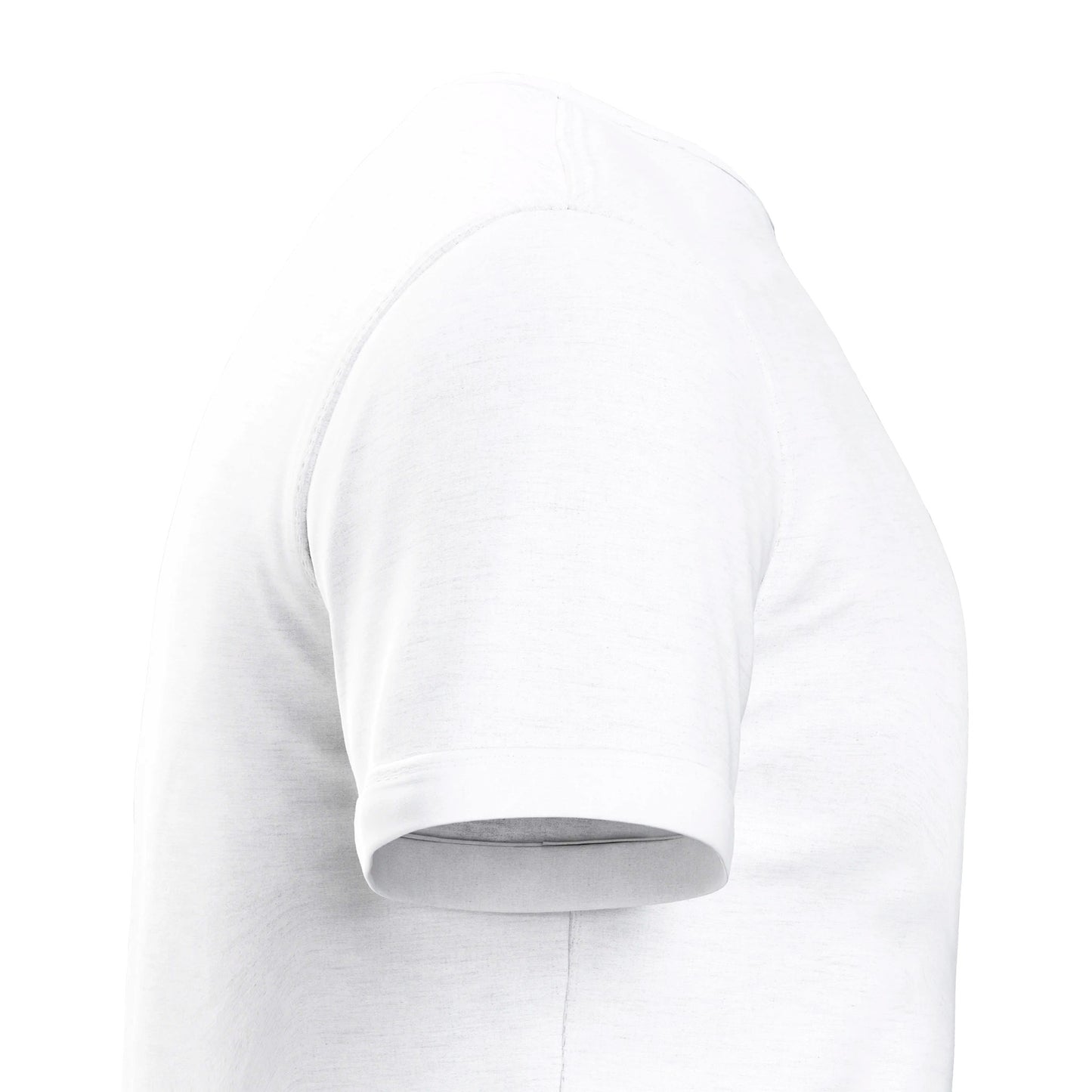 White long-sleeve shirt with a white collar on a white background