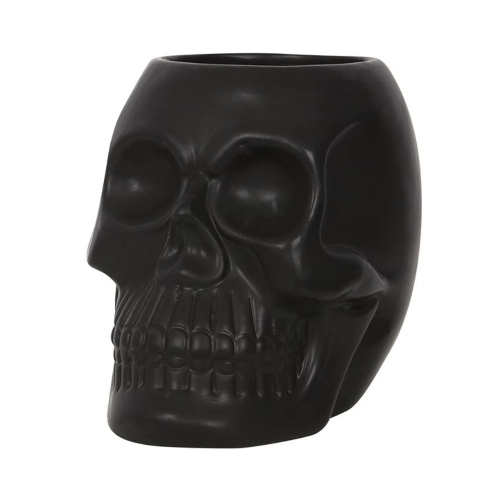 Black Skull Plant Pot / Ghotic Plant Pot / Halloween season