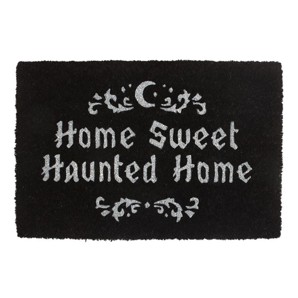 Black Home Sweet Haunted Home Doormat / Halloween