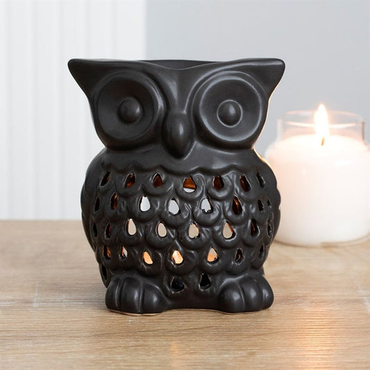 Black Owl Oil Burner / Halloween Wax Melts Warmer